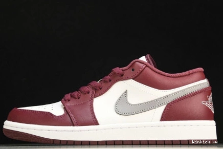 White 1 Low Bordeaux Jordan 1029